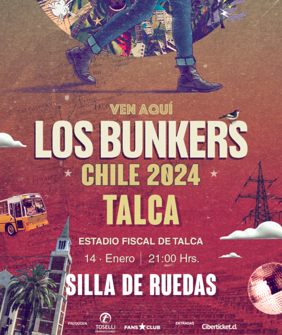 Los Bunkers en Talca – Silla de Ruedas